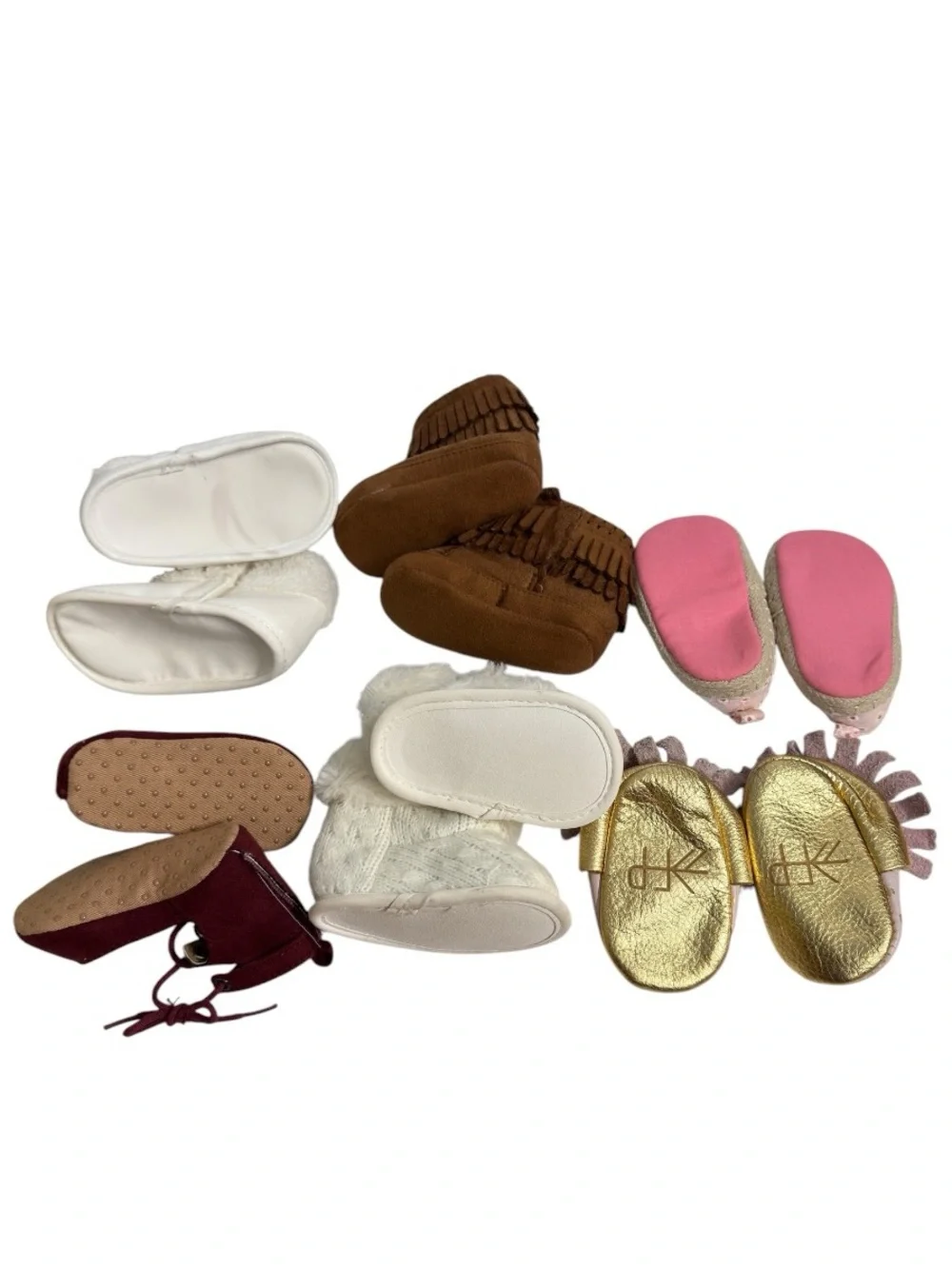 6 Pairs Mixed Baby Shoes Lot Old Navy Koala Baby More Infant 0-3 Months Booties